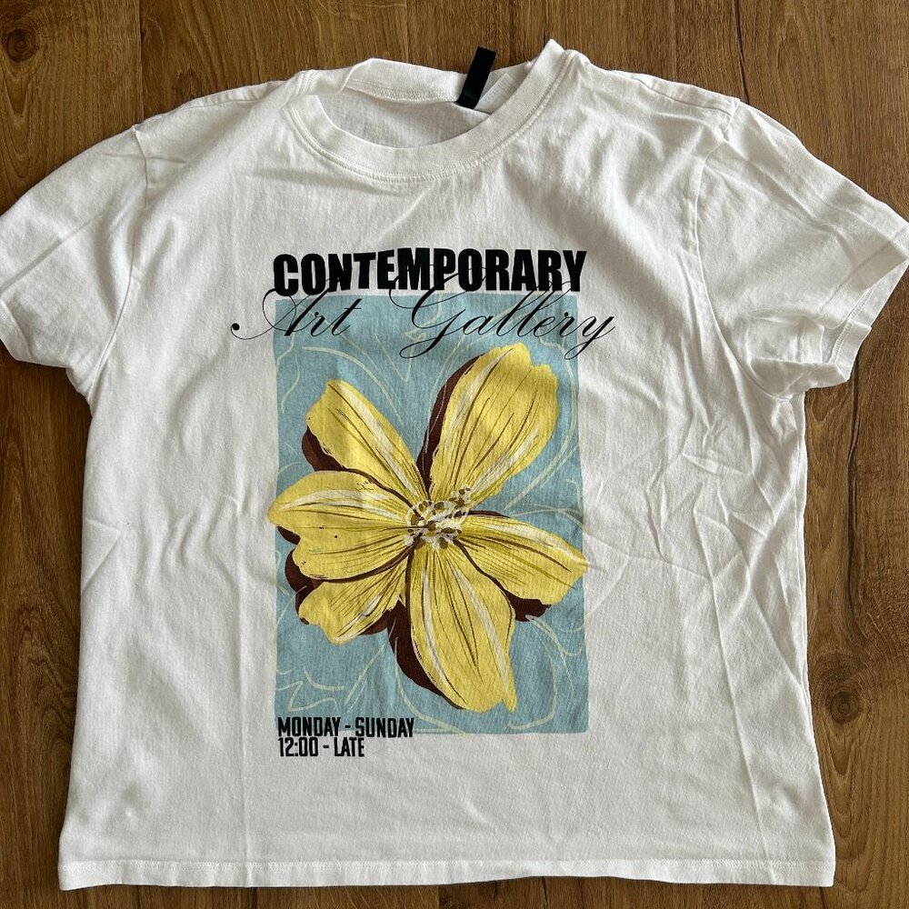 H&M Contemporary Art Gallery Graphic Tee Size L | Streetwear T-Shirt